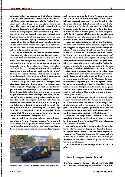 Vorschauseite 3: Gesundheit für alle erreichbar machen Gesundheitskioske bieten Zugang zu Information, Beratung und Schulung