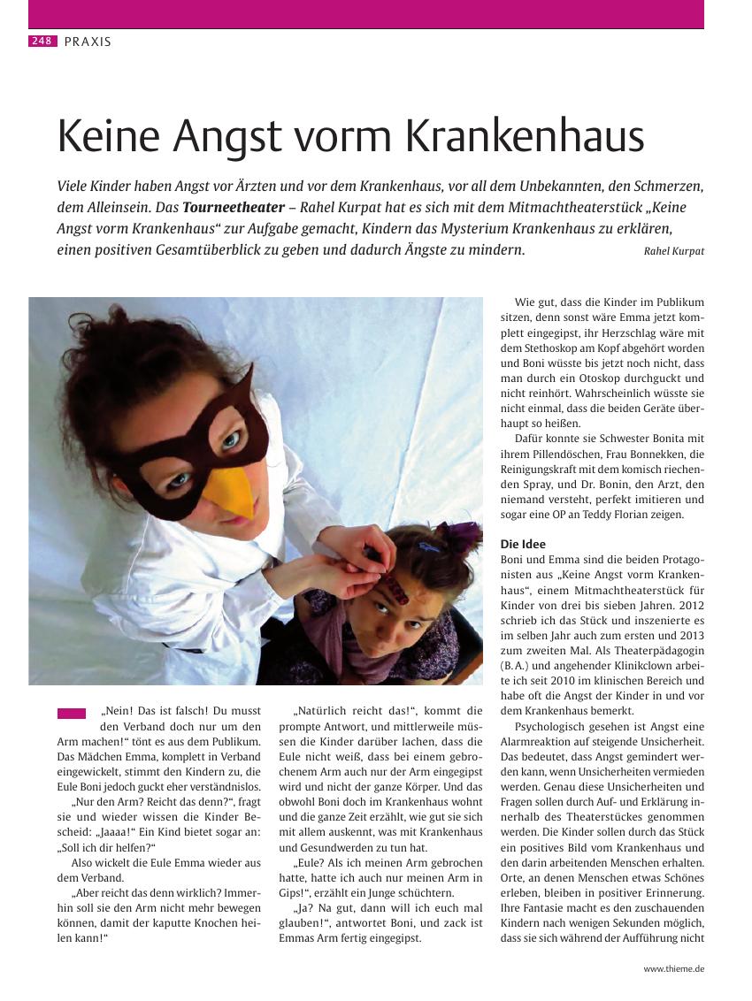 Vorschauseite 1: Keine Angst vorm Krankenhaus