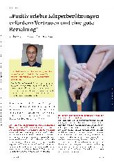 Vorschauseite 1: "Positiv erlebte Körperberührungen erfordern Vertrauen und eine gute Beziehung. "