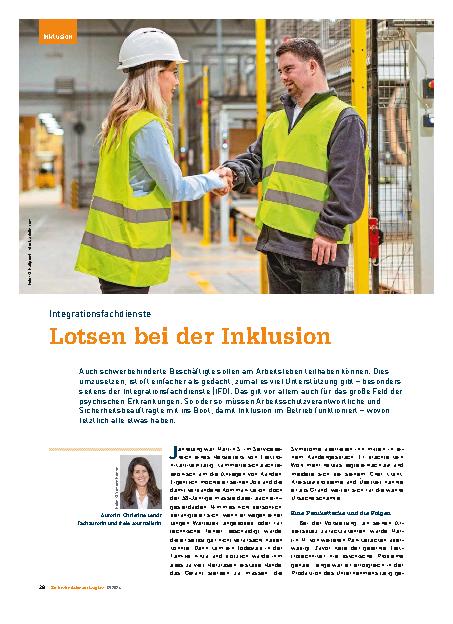 Vorschauseite 1: Integrationsfachdienste Lotsen bei der Inklusion
