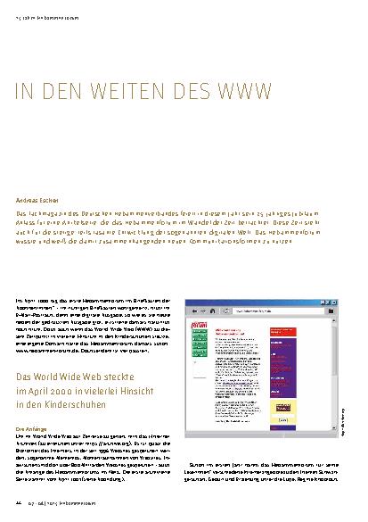 Vorschauseite 1: In den Weiten des WWW