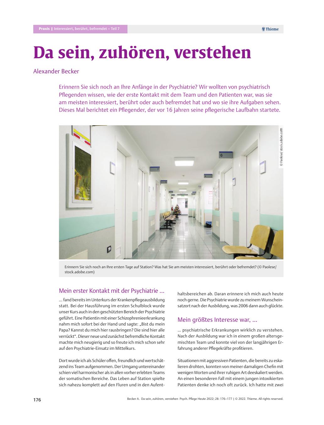 Vorschauseite 1: Da sein, zuhören, verstehen