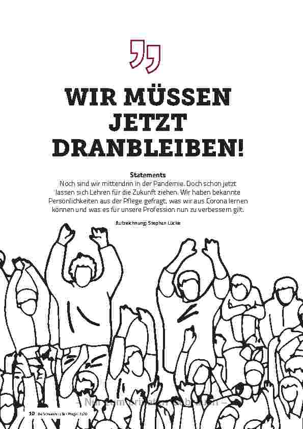 Vorschauseite 1: WIR MÜSSEN JETZT DRANBLEIBEN!
