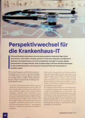 Vorschauseite 1: Perspektivwechsel für die Krankenhaus-IT