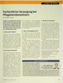 Vorschauseite 1: Fachärztliche Versorgung bei Pflegeheimbewohnern
