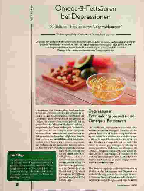 Vorschauseite 1: Omega-3-Fettsäuren bei Depressionen: Natürliche Therapie ohne Nebenwirkungen?