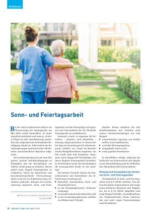 Vorschauseite 1: Sonnund Feiertagsarbeit
