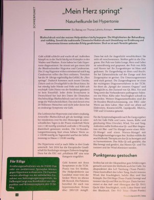 Vorschauseite 1: „Mein Herz springt“ Naturheilkunde bei Hypertonie