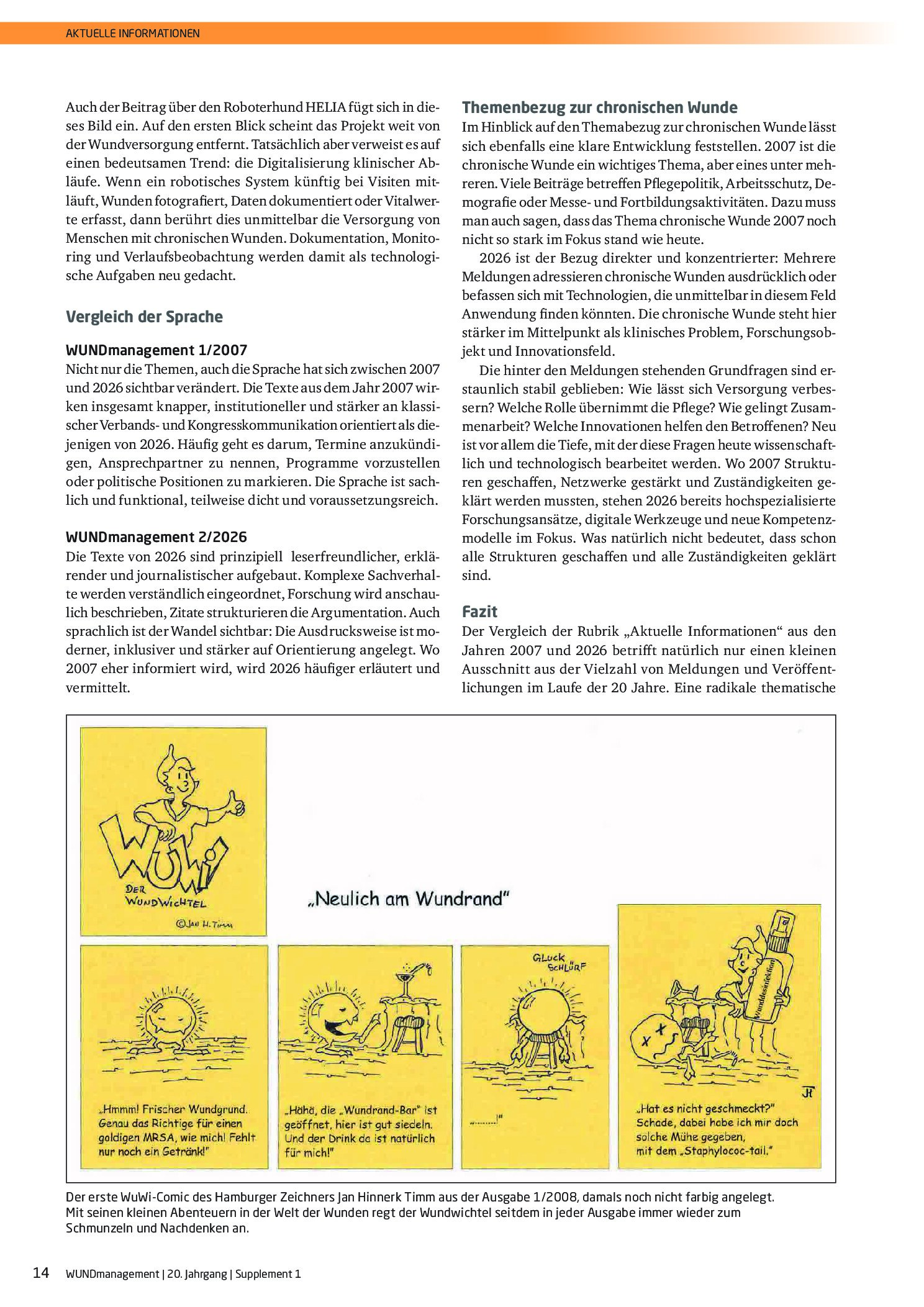 Vorschauseite 3: Ein Blick auf die Rubrik „Aktuelle Informationen“ 2007 und 2026