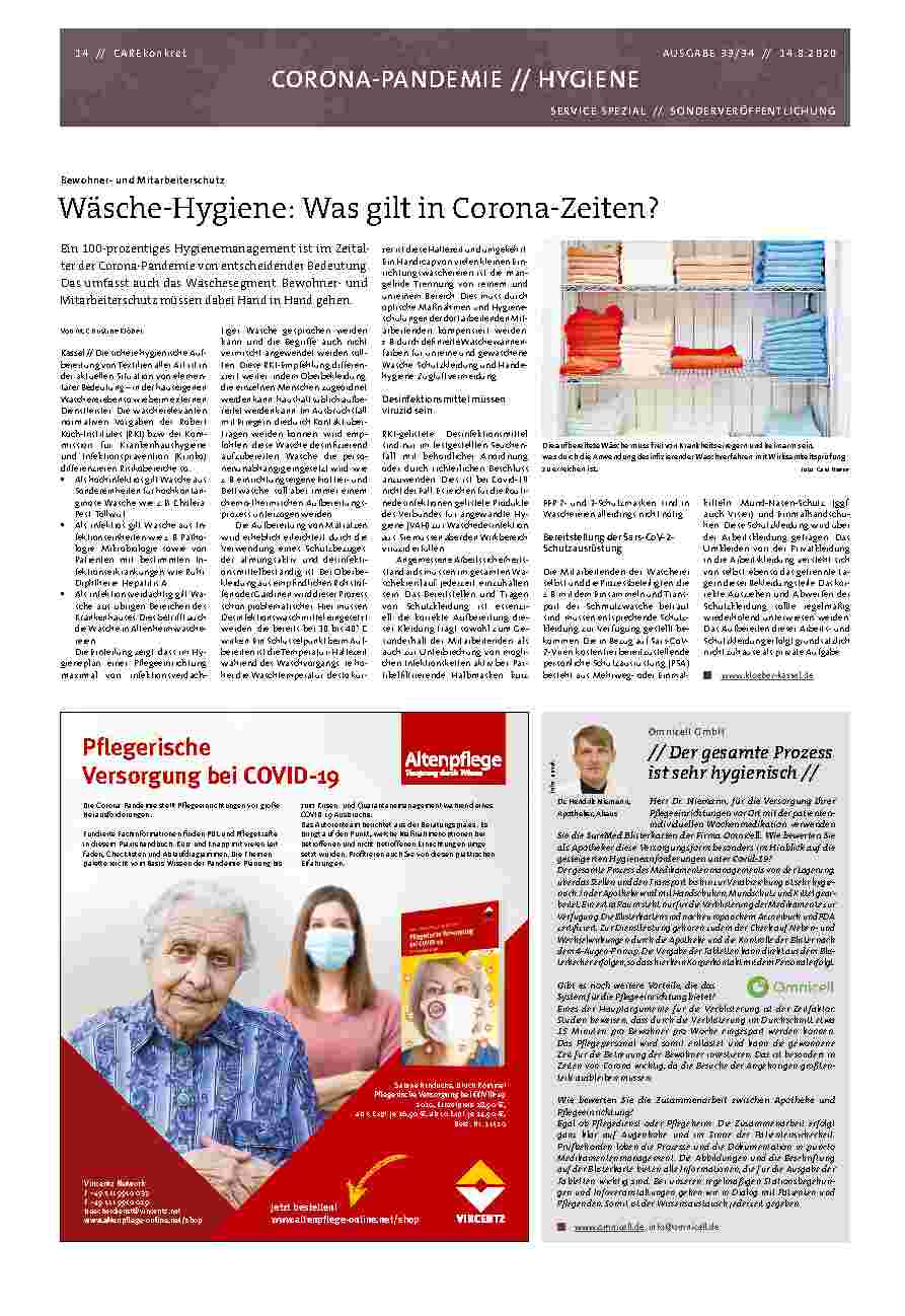 Vorschauseite 1: Wäsche-Hygiene: Was gilt in Corona-Zeiten?