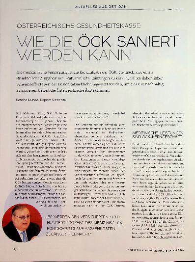 Vorschauseite 1: Wie die ÖGK saniert werden kann