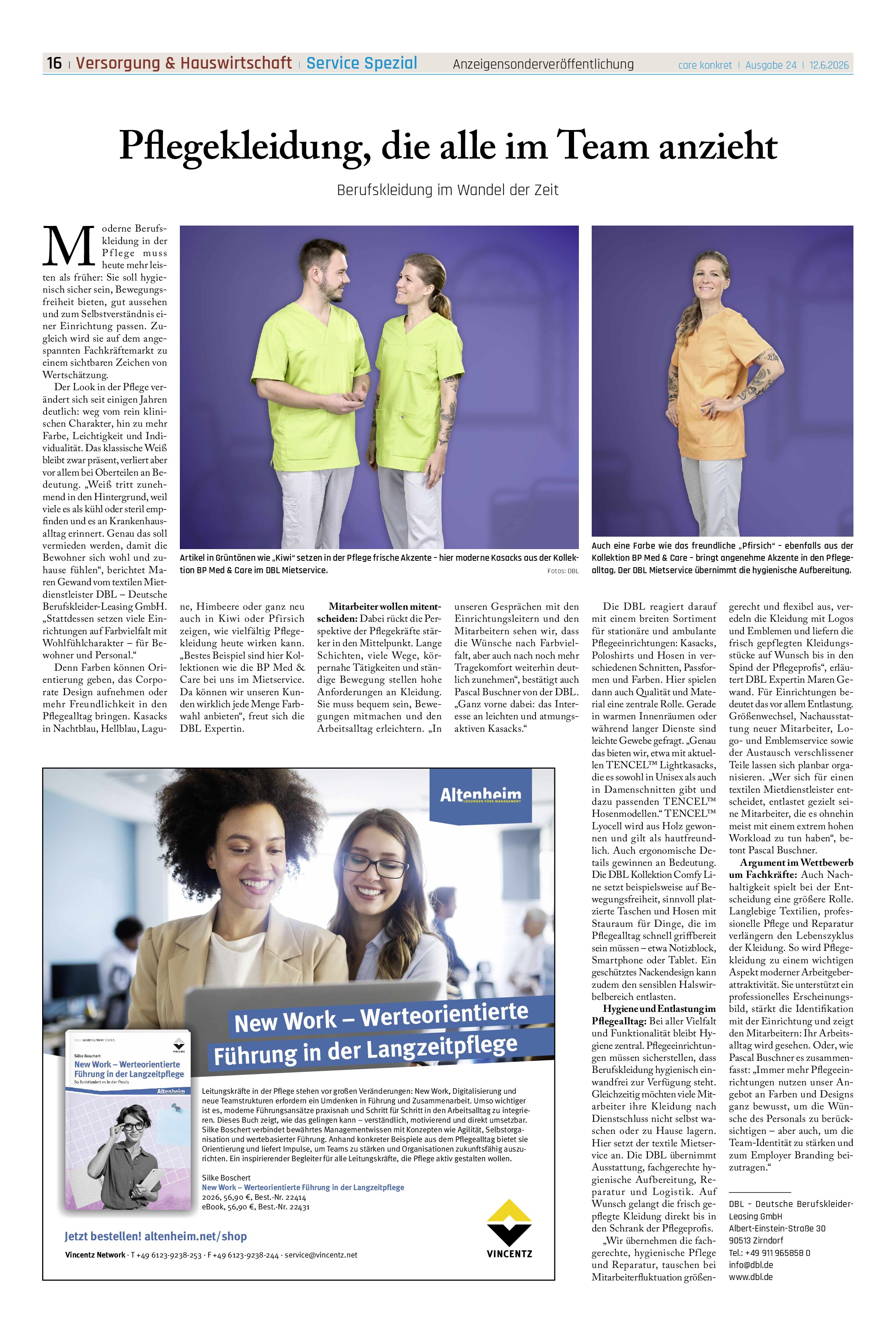 Vorschauseite 1: Pflegekleidung, die alle im Team anzieht