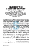 Vorschauseite 1: Nachhaltige Lösungen gesucht.