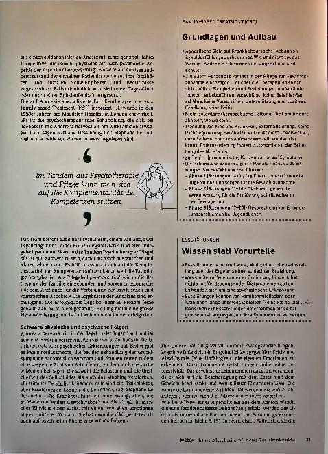 Vorschauseite 2: Jugendliche mit Anorexie: - die Familie als Pflegepartnerin