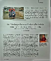 Vorschauseite 1: Im Kinderparlament finden alle Gehör.