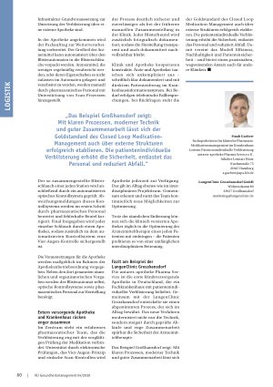 Vorschauseite 3: Medikationsmanagementprozess für nachhaltige Sicherheit Chancen und Herausforderungen beim Aufbau einer Unit-Dose-Versorgung als krankenhausversorgende Apotheke