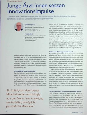 Vorschauseite 1: Junge Ärztinnen setzen Innovationsimpulse