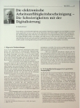 Vorschauseite 1: Die elektronische Arbeitsunfähigkeitsbescheinigung - Die Schwierigkeiten mit der Digitalisierung