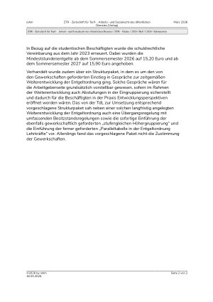 Vorschauseite 2: Information Einigung in der Tarifrunde der Länder