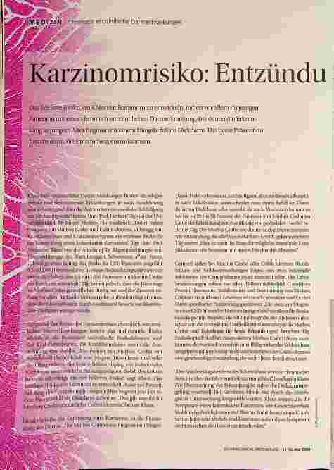 Vorschauseite 1: Karzinomrisiko: Entzündung eindämmen