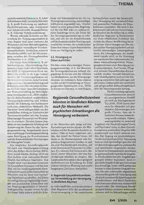 Vorschauseite 6: Neue Wege braucht das Land - auch um dort die Versorgung psychisch kranker Menschen sicherzustellen.