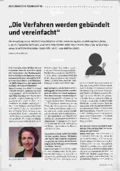 Vorschauseite 1: „Die Verfahren werden gebündelt und vereinfacht.“