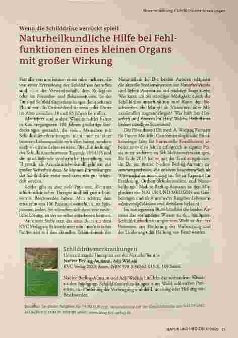 Vorschauseite 1: Wenn die Schilddrüse verrückt spielt: Naturheilkundliche Hilfe bei Fehlfunktionen eines kleinen Organs mit großer Wirkung.