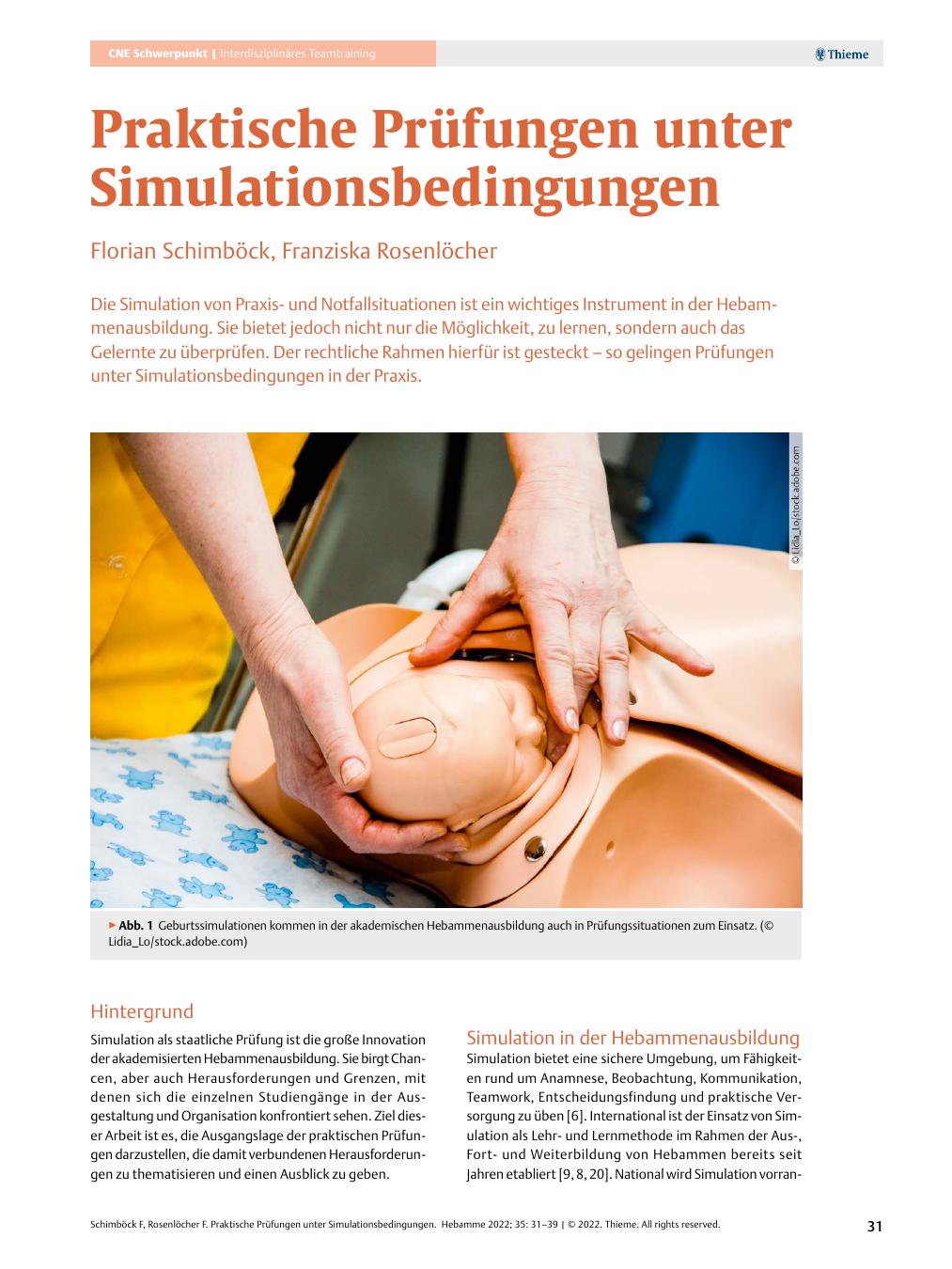 Vorschauseite 1: Praktische Prüfungen unter Simulationsbedingungen