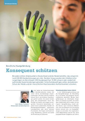 Vorschauseite 1: Berufliche Hautgefährdung Konsequent schützen