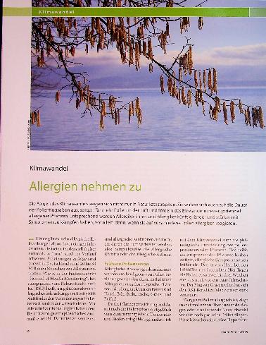 Vorschauseite 1: Allergien nehmen zu