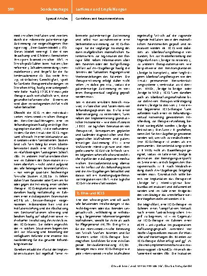 Vorschauseite 2: Ethische Aspekte im Rahmen von extrakorporalen Herz-Kreislauf-Unterstützungssystemen (ECLS): Konsensuspapier der DGK, DGTHG und DGAI