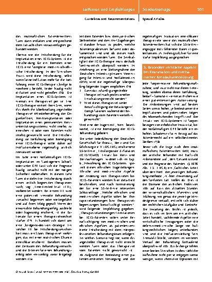 Vorschauseite 3: Ethische Aspekte im Rahmen von extrakorporalen Herz-Kreislauf-Unterstützungssystemen (ECLS): Konsensuspapier der DGK, DGTHG und DGAI