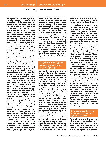 Vorschauseite 4: Ethische Aspekte im Rahmen von extrakorporalen Herz-Kreislauf-Unterstützungssystemen (ECLS): Konsensuspapier der DGK, DGTHG und DGAI