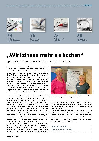 Vorschauseite 1: „Wir können mehr als kochen. “