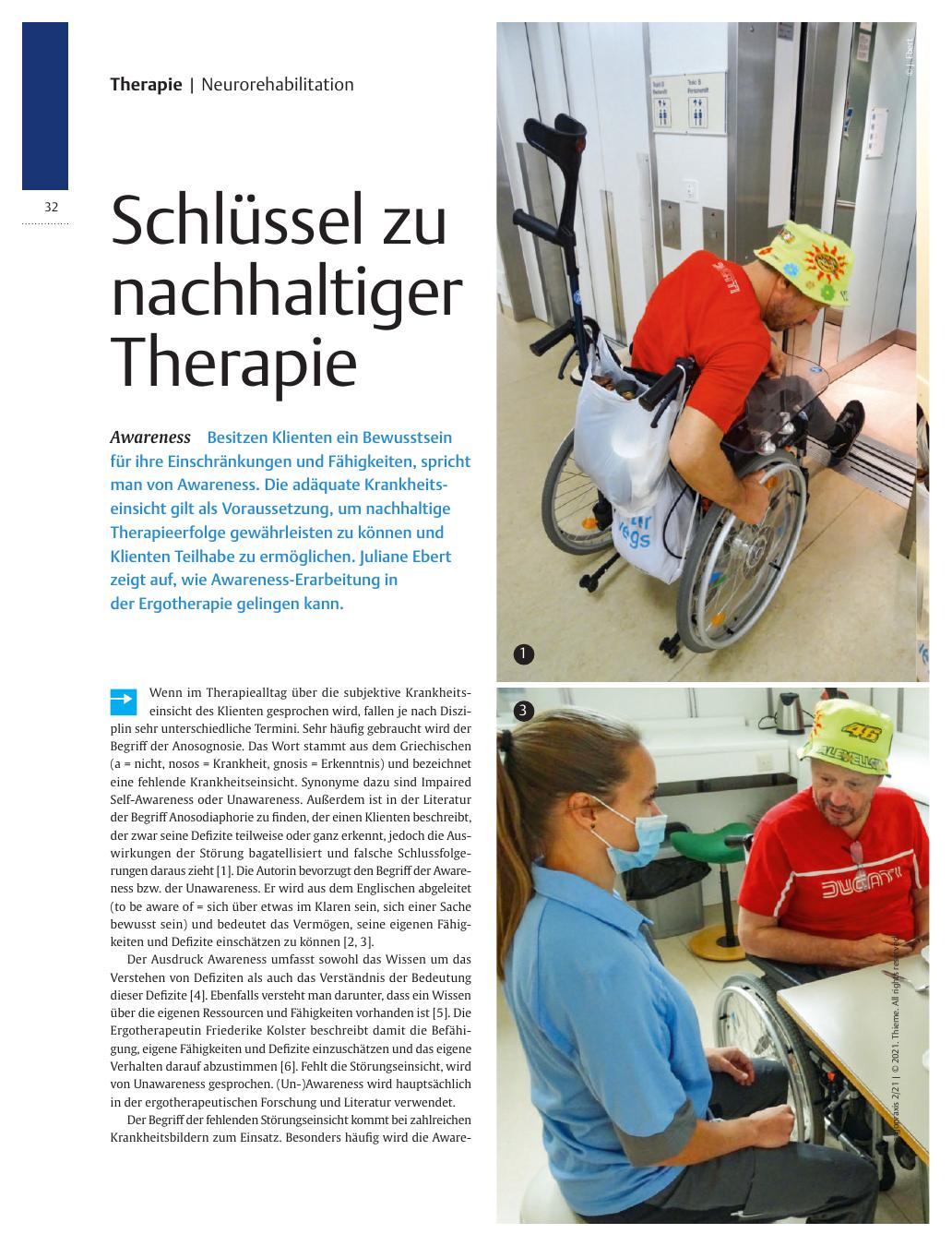 Vorschauseite 1: Schlüssel zu nachhaltiger Therapie? Awareness