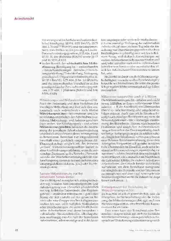 Vorschauseite 2: Praxisfragen zur betrieblichen Mitbestimmung spezifisch im Krankenhaussektor