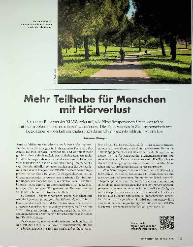 Vorschauseite 1: Mehr Teilhabe für Menschen mit Hörverlust