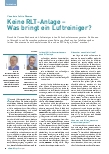 Vorschauseite 1: Virenfreie Luft in Räumen. Keine RLT-Anlage – Was bringt ein Luftreiniger?