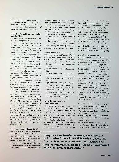 Vorschauseite 2: Onkologische Pflege in Österreich: Herausforderungen und Zukunftsperspektiven