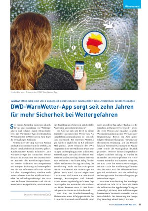 Vorschauseite 1: DWD-WarnWetter-App sorgt seit zehn Jahren für mehr Sicherheit bei Wettergefahren
