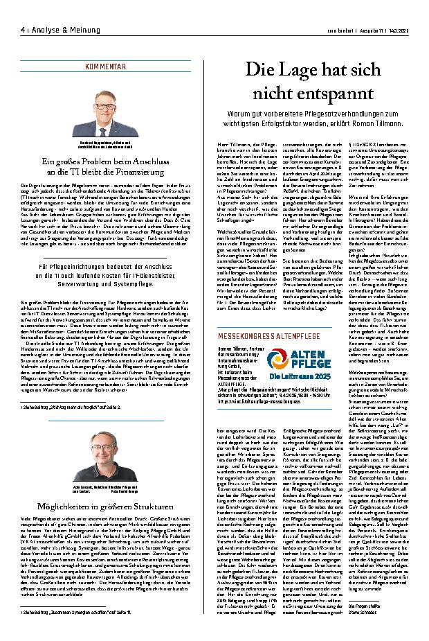 Vorschauseite 1: Die Lage hat sich nicht entspannt