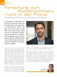 Vorschauseite 1: Forschung zum Rückenschmerz rückt in den Fokus: Physiotherapie-Professor kam von Australien nach Bochum