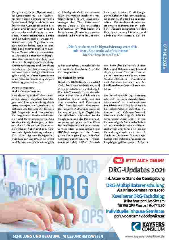Vorschauseite 2: Der Weg zum digitalen Krankenhaus: Digitalisierung am Beispiel des Universitätsklinikums Schleswig-Holstein