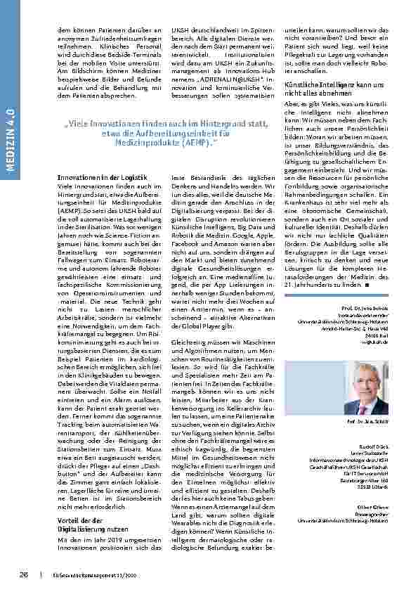 Vorschauseite 3: Der Weg zum digitalen Krankenhaus: Digitalisierung am Beispiel des Universitätsklinikums Schleswig-Holstein
