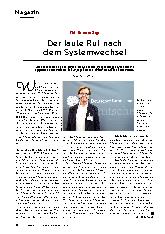 Vorschauseite 1: Der laute Ruf nach dem Systemwechsel