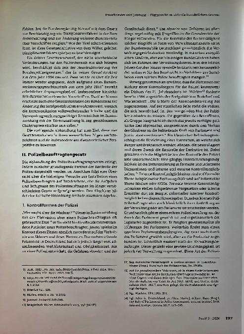 Vorschauseite 2: Dienstrecht im sicherheitsrechtlichen Gewand — Eine Besprechung aktueller Gesetzesvorhaben im Polizeibereich
