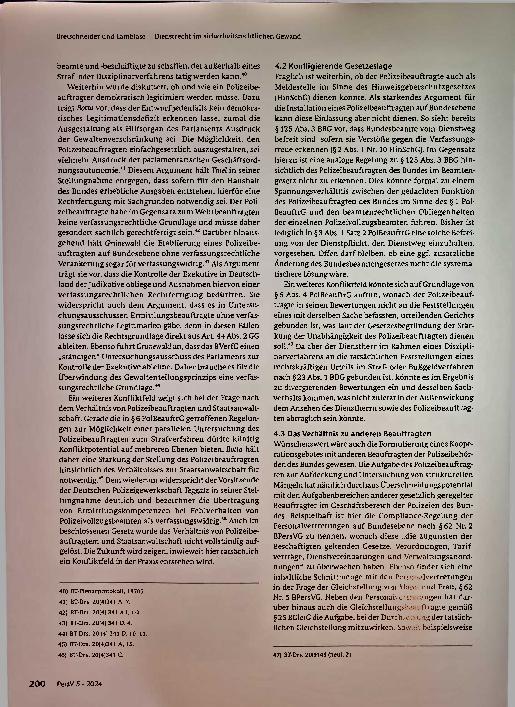 Vorschauseite 5: Dienstrecht im sicherheitsrechtlichen Gewand — Eine Besprechung aktueller Gesetzesvorhaben im Polizeibereich