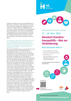 Vorschauseite 3: Krankenhausreform „Wir brauchen landesspezifische Vorhaltebudgets“