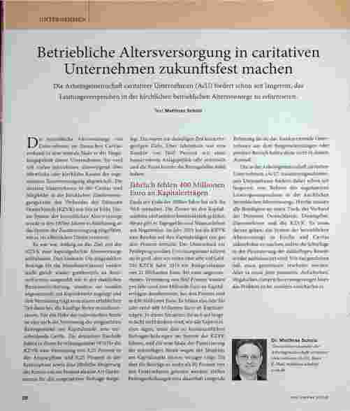 Vorschauseite 1: Betriebliche Altersversorgung in karitativen Unternehmen zukunftsfest machen