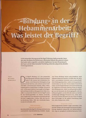 Vorschauseite 1: " Bindung in der Hebammenarbeit: Was leistet der Bgriff?